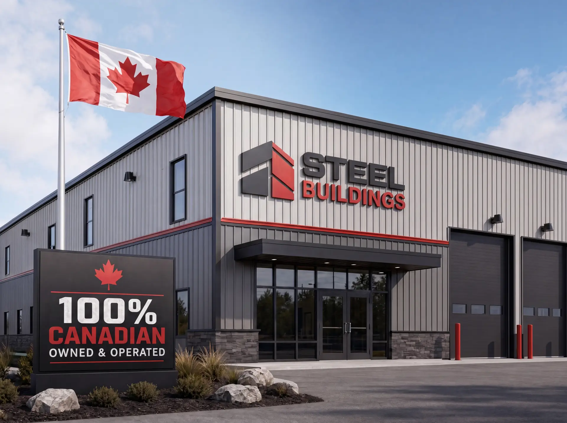 Modern steel building exterior